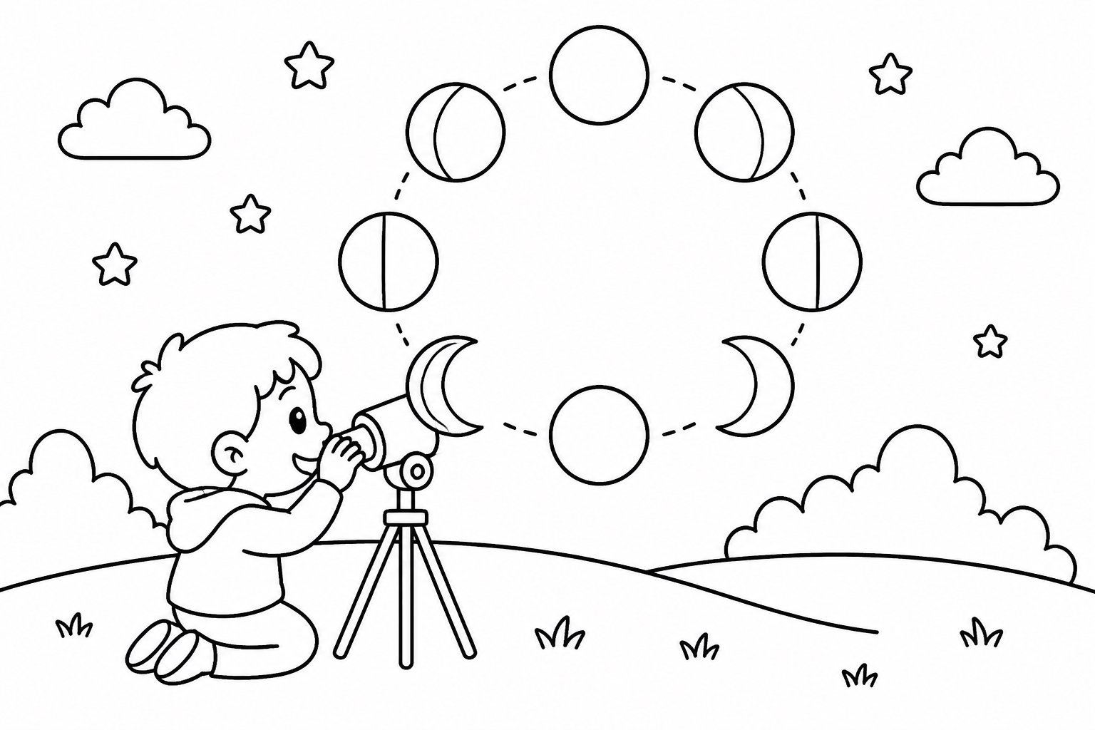 Observation des phases de la lune