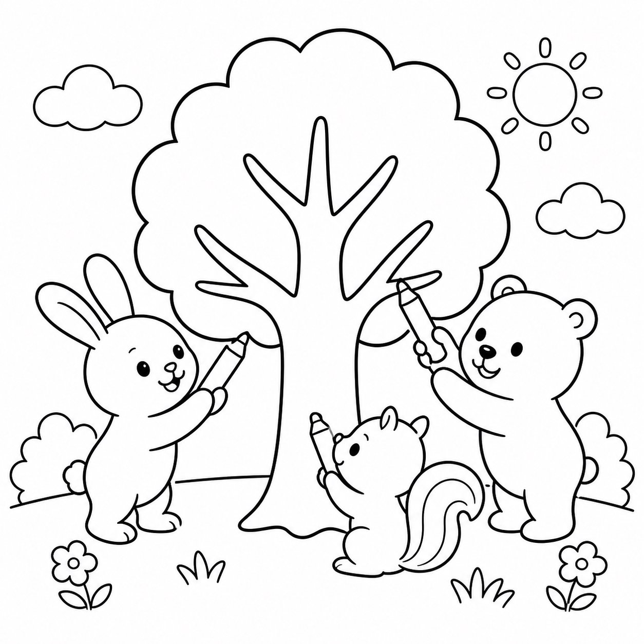함께 나무를 그리는 친구들