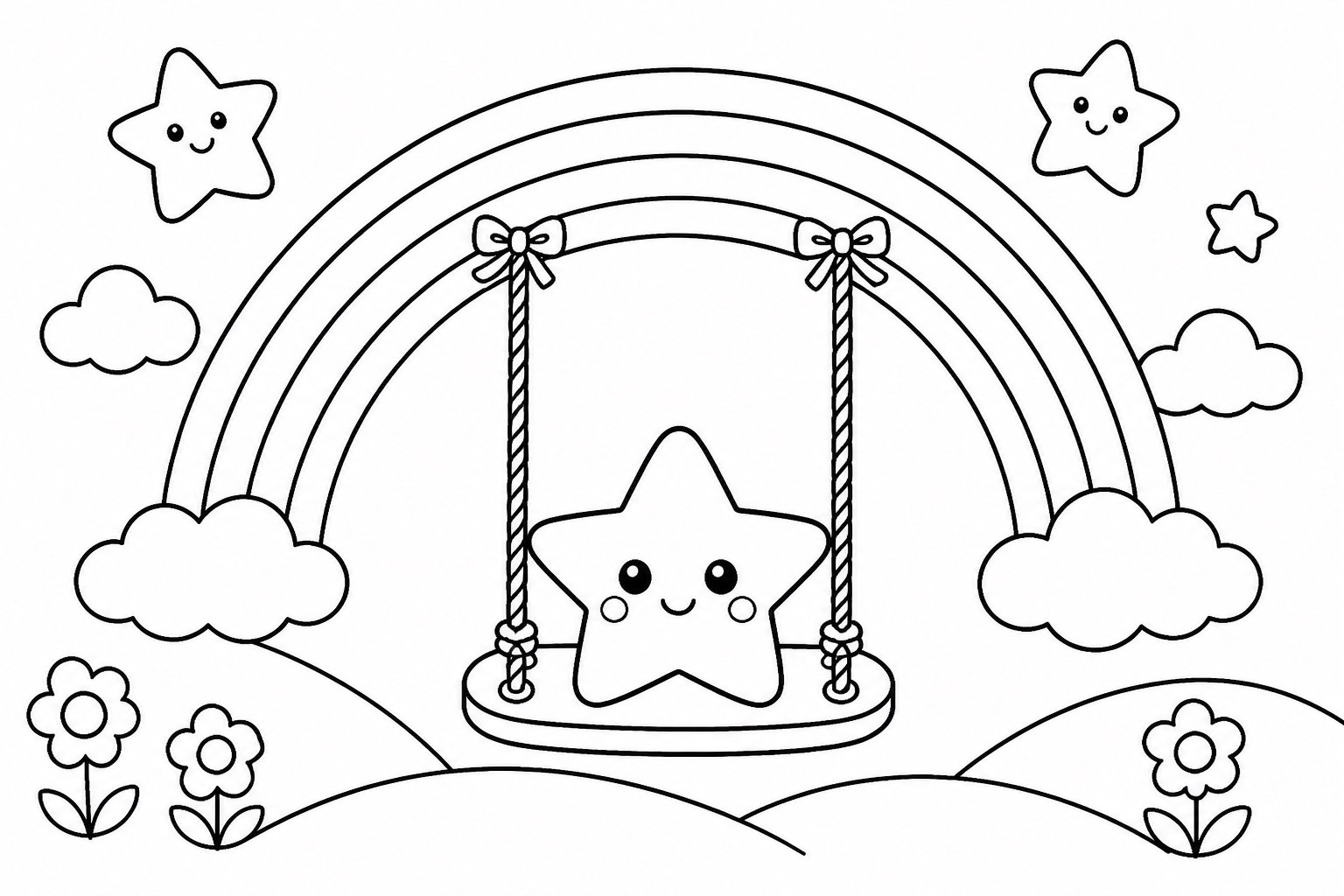 虹色の星のブランコ