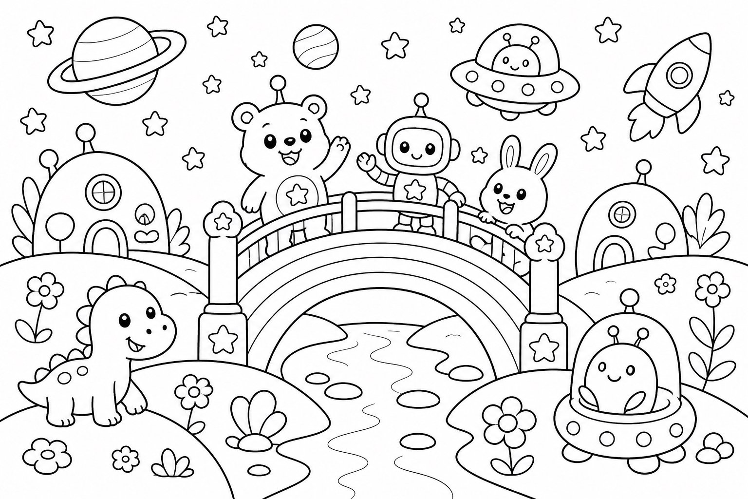 彩虹星球上的小桥