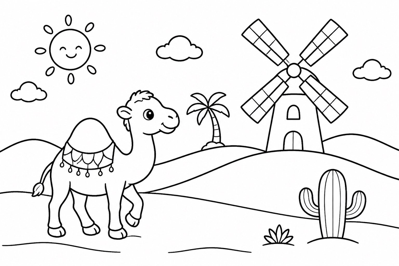 Pequeño molino de viento en las dunas