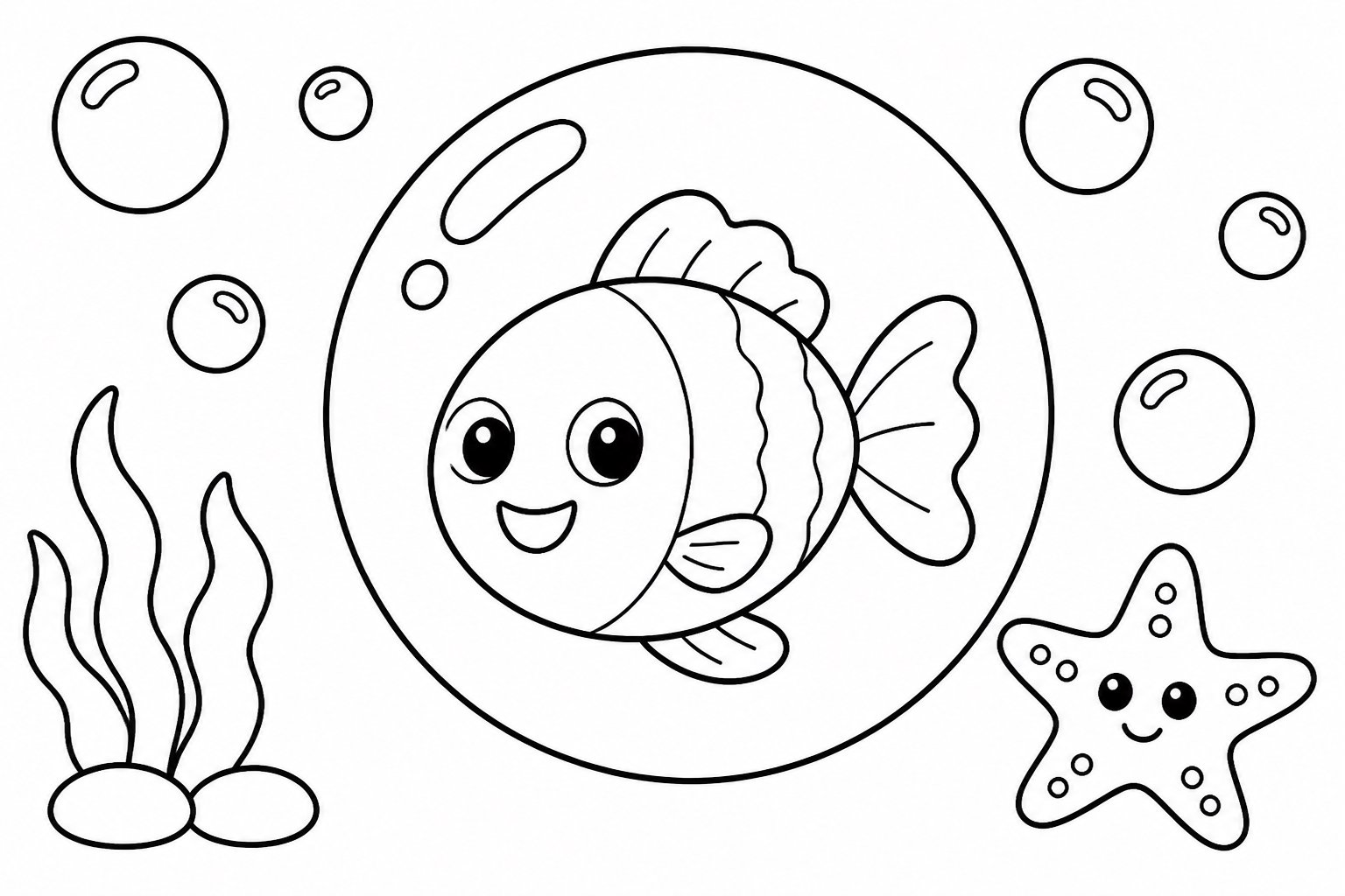 Peixinho dentro de uma bolha