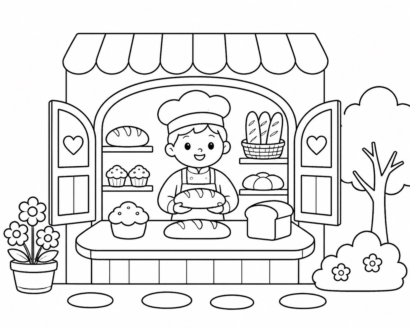 パン屋さんの窓