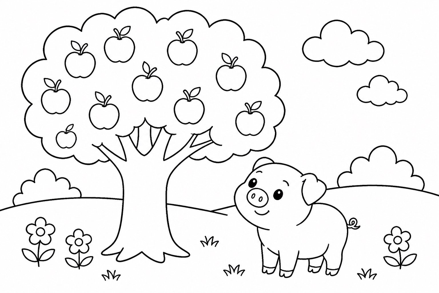 Porcelet sous le pommier