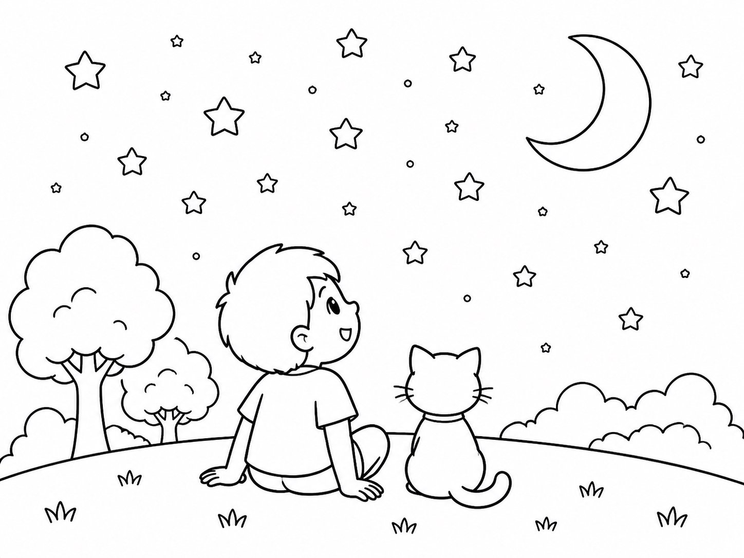 Céu estrelado de uma noite de verão