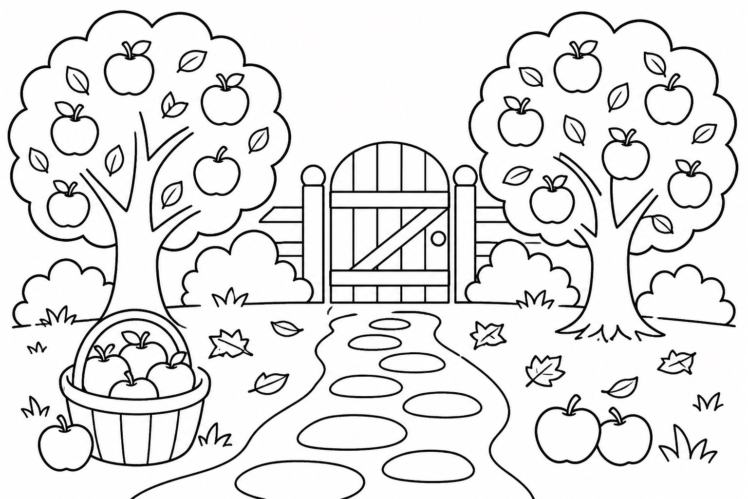 Holztor am Ende des Obstgartenwegs