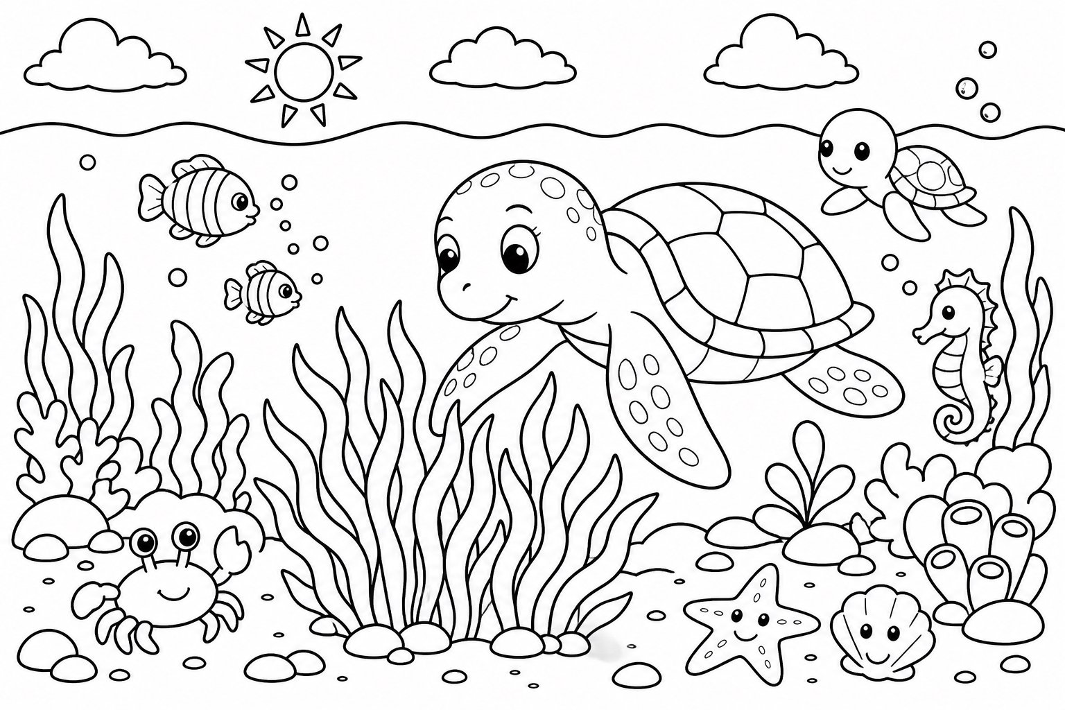 ウミガメが海藻を守る