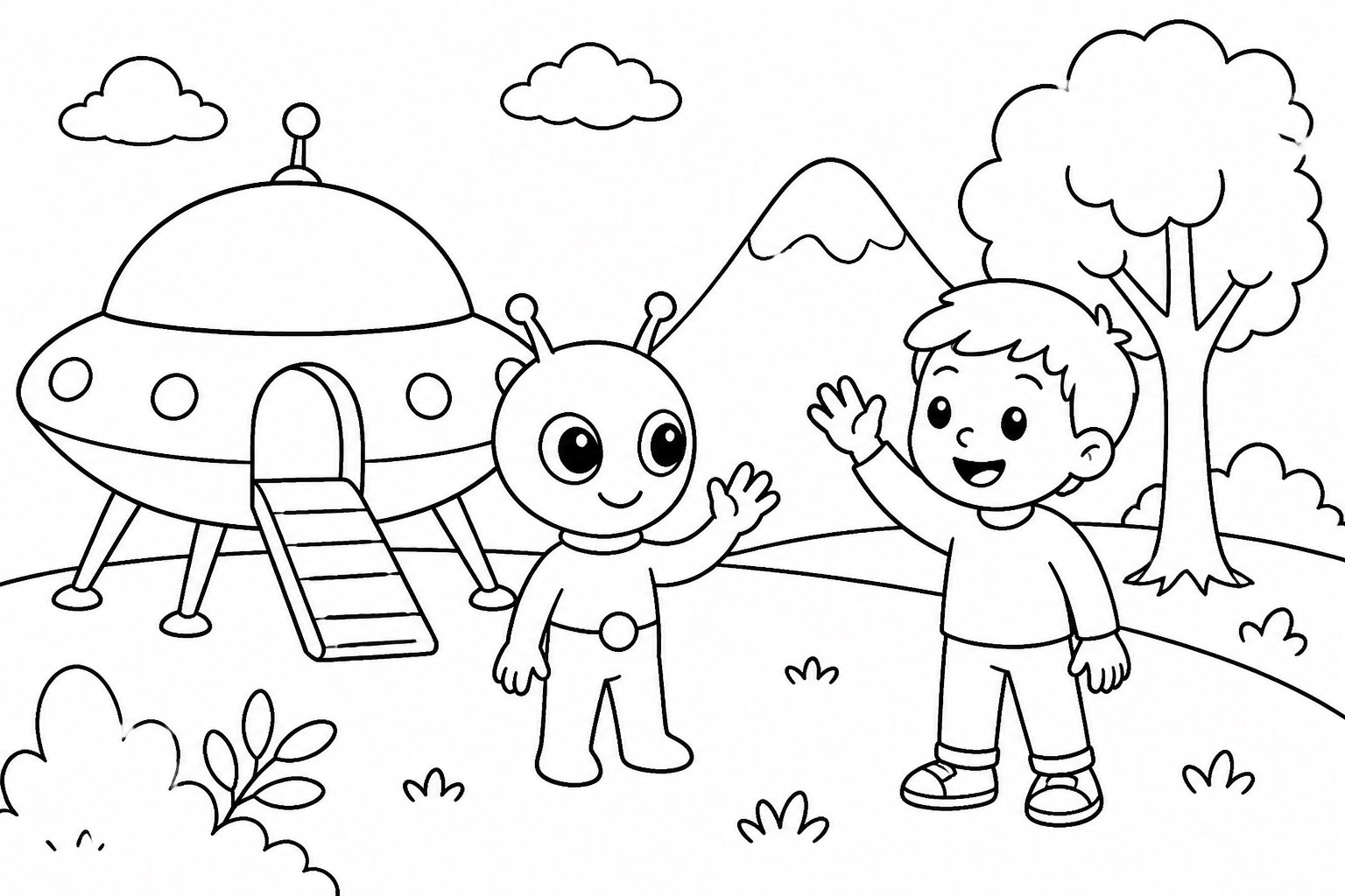 Amis extraterrestres visitant la Terre
