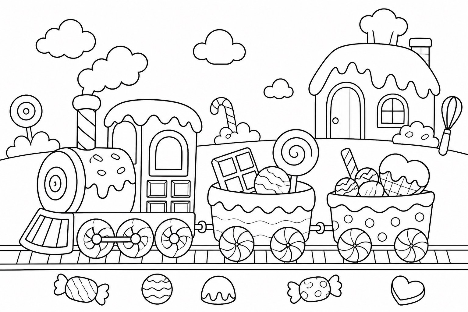 Petit train en chocolat