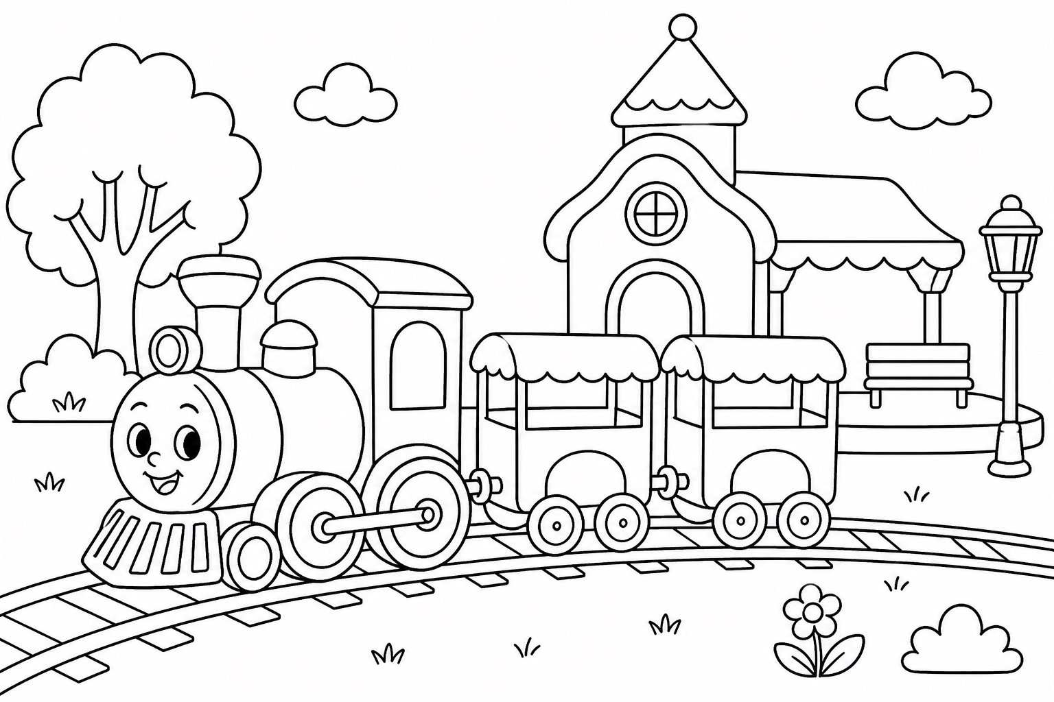 Petit train de la gare des contes de fées