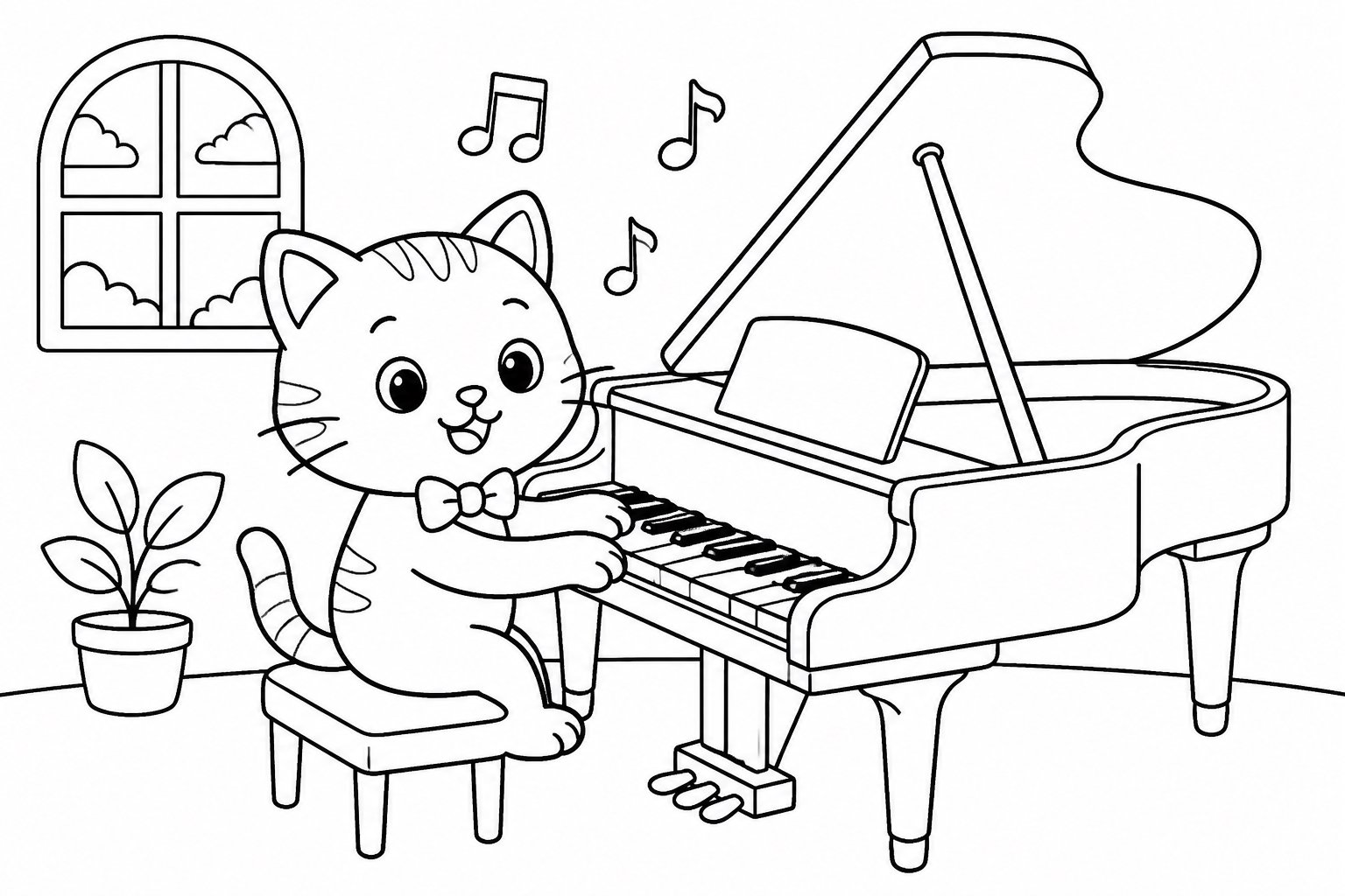 小猫弹钢琴