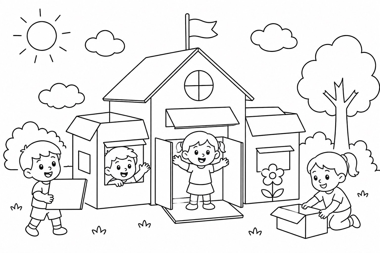 École en carton
