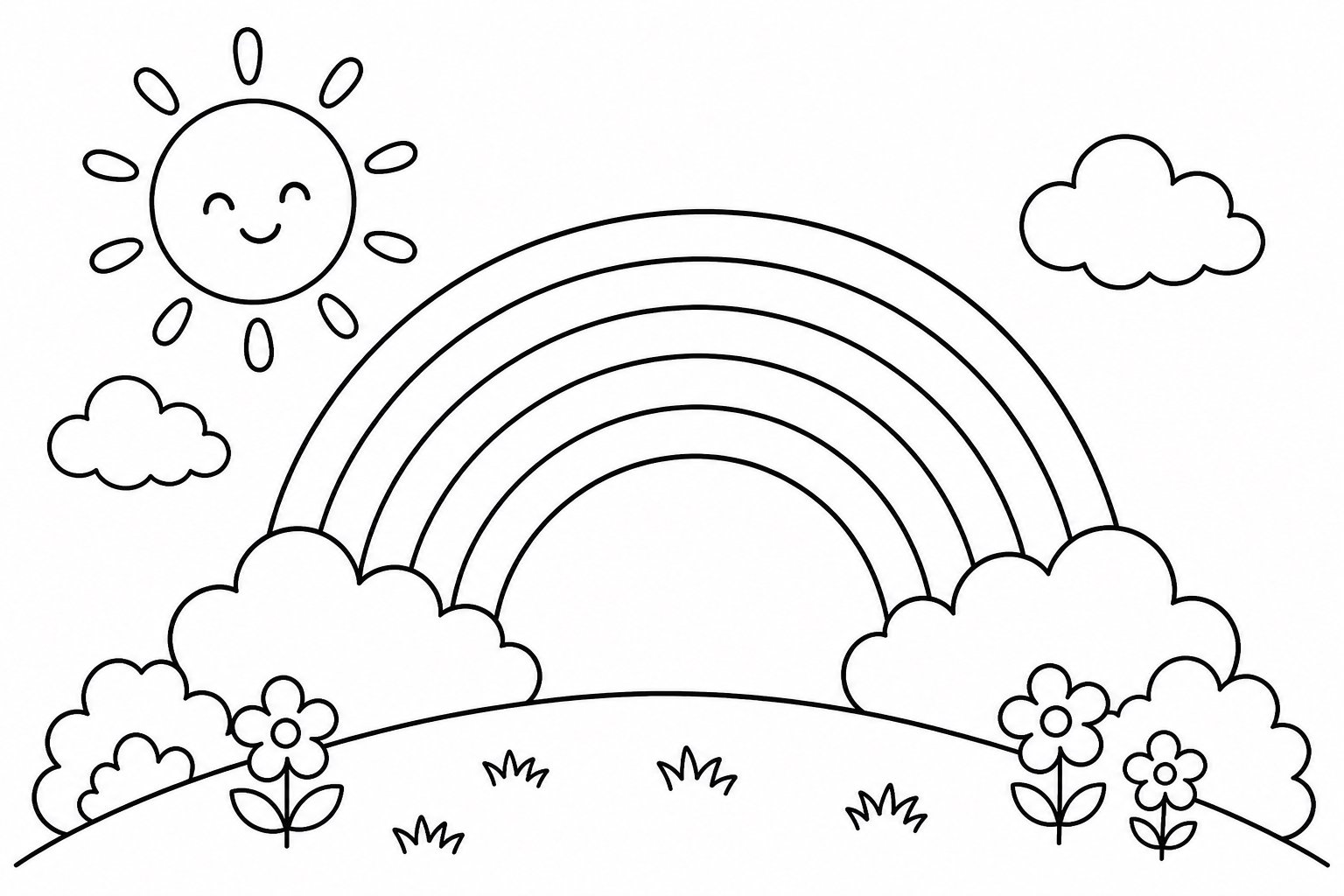 Soleil et arc-en-ciel apparaissant ensemble