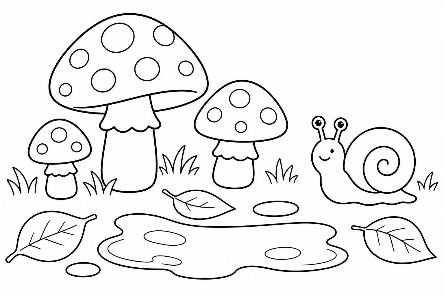 Petits champignons après la pluie