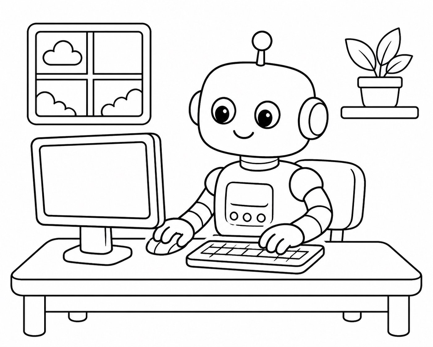 Robô na sala de informática