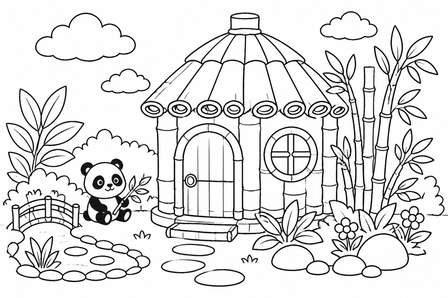 Maisonnette en bambou