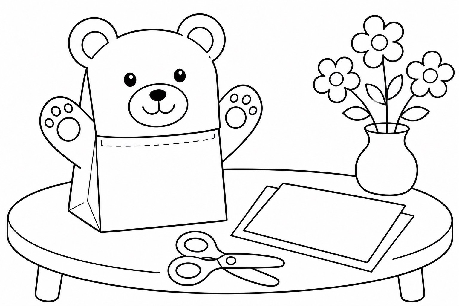 Petit ours en sac en papier