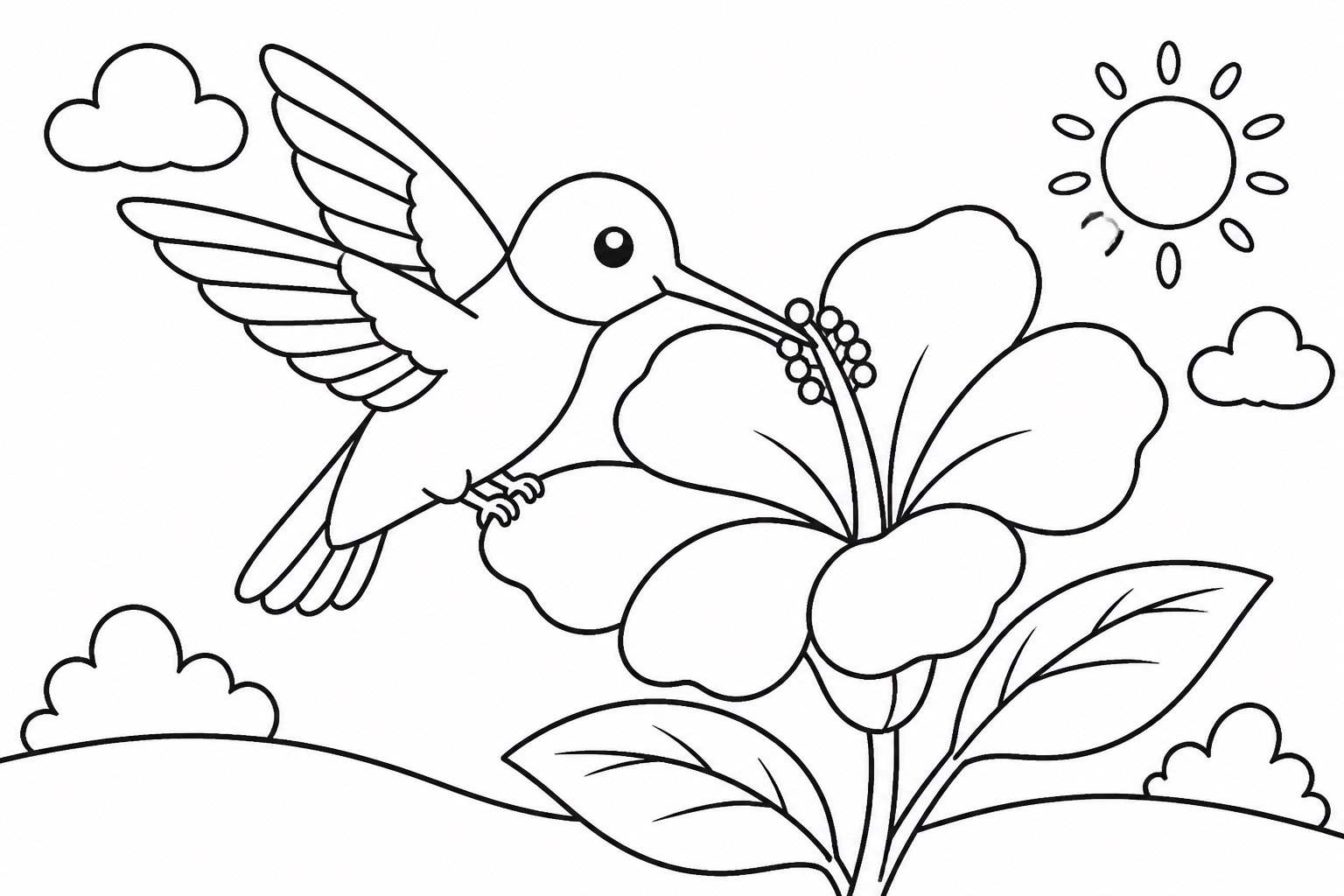 Beija-flor pousado em uma flor