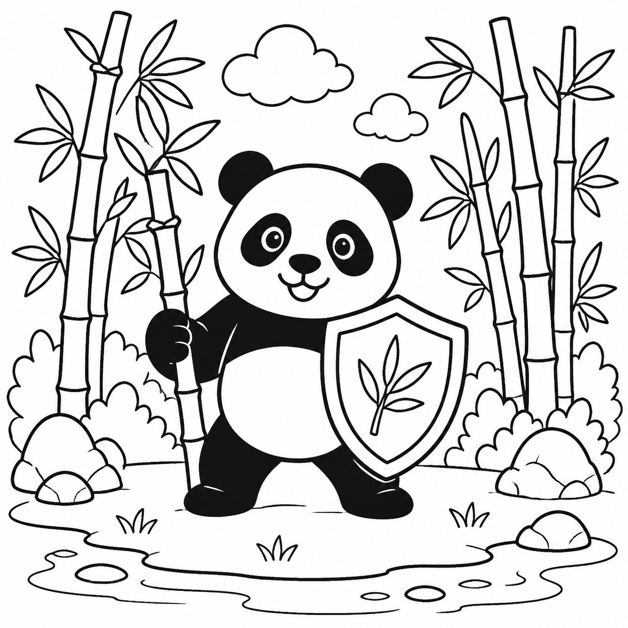 Panda protegendo o bambuzal