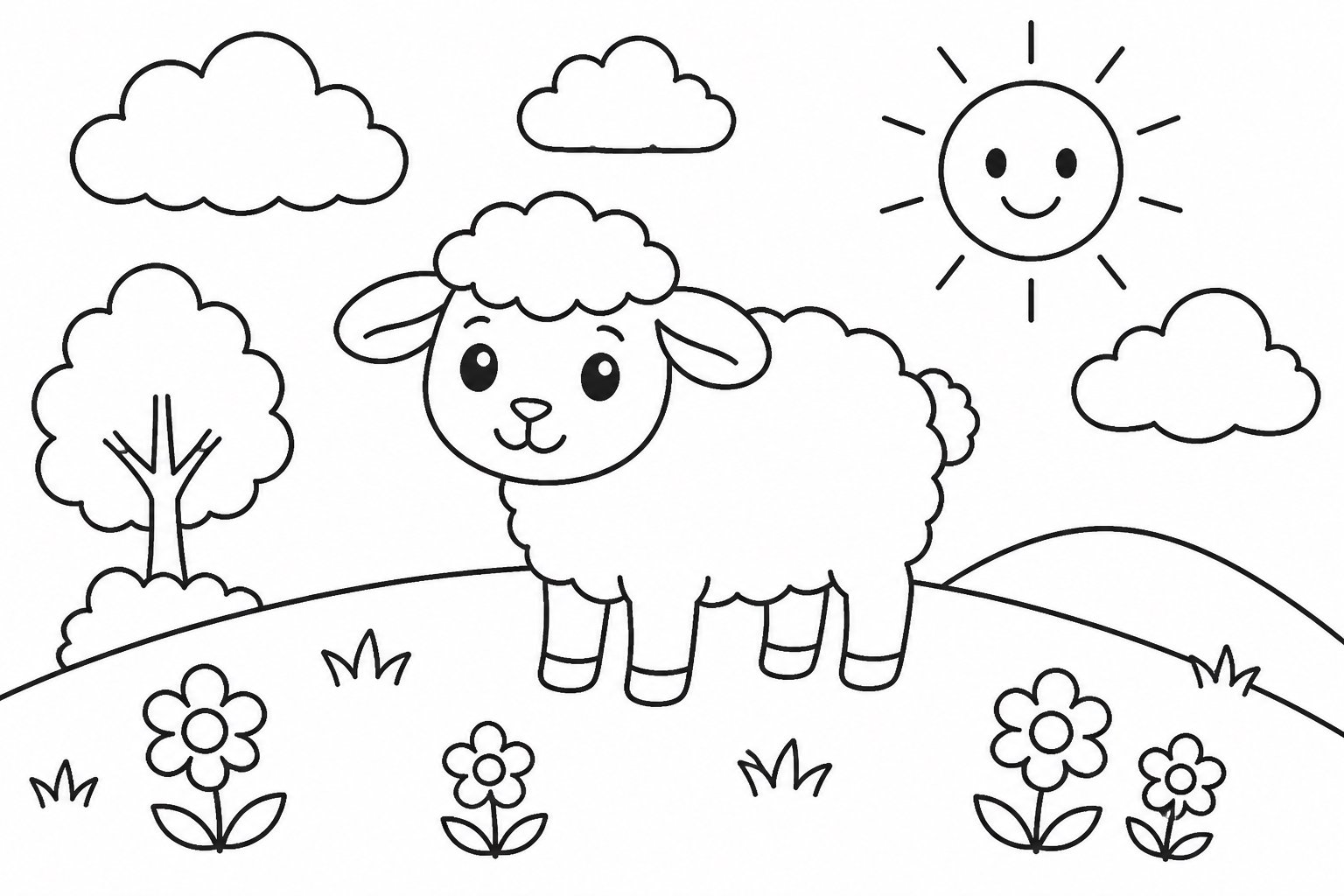 Kleines Schaf am Wolkenhang