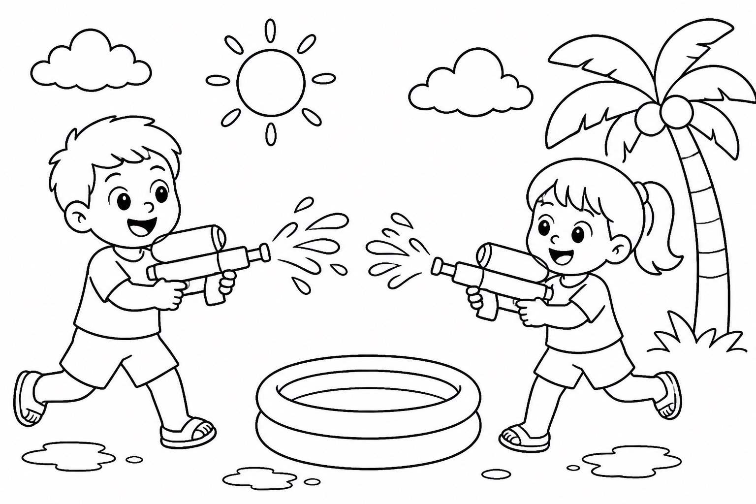 夏日水枪游戏