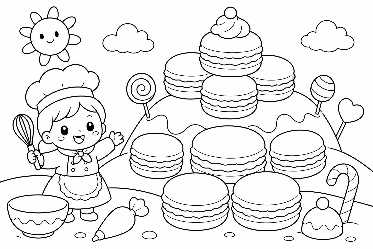 Colline de macarons