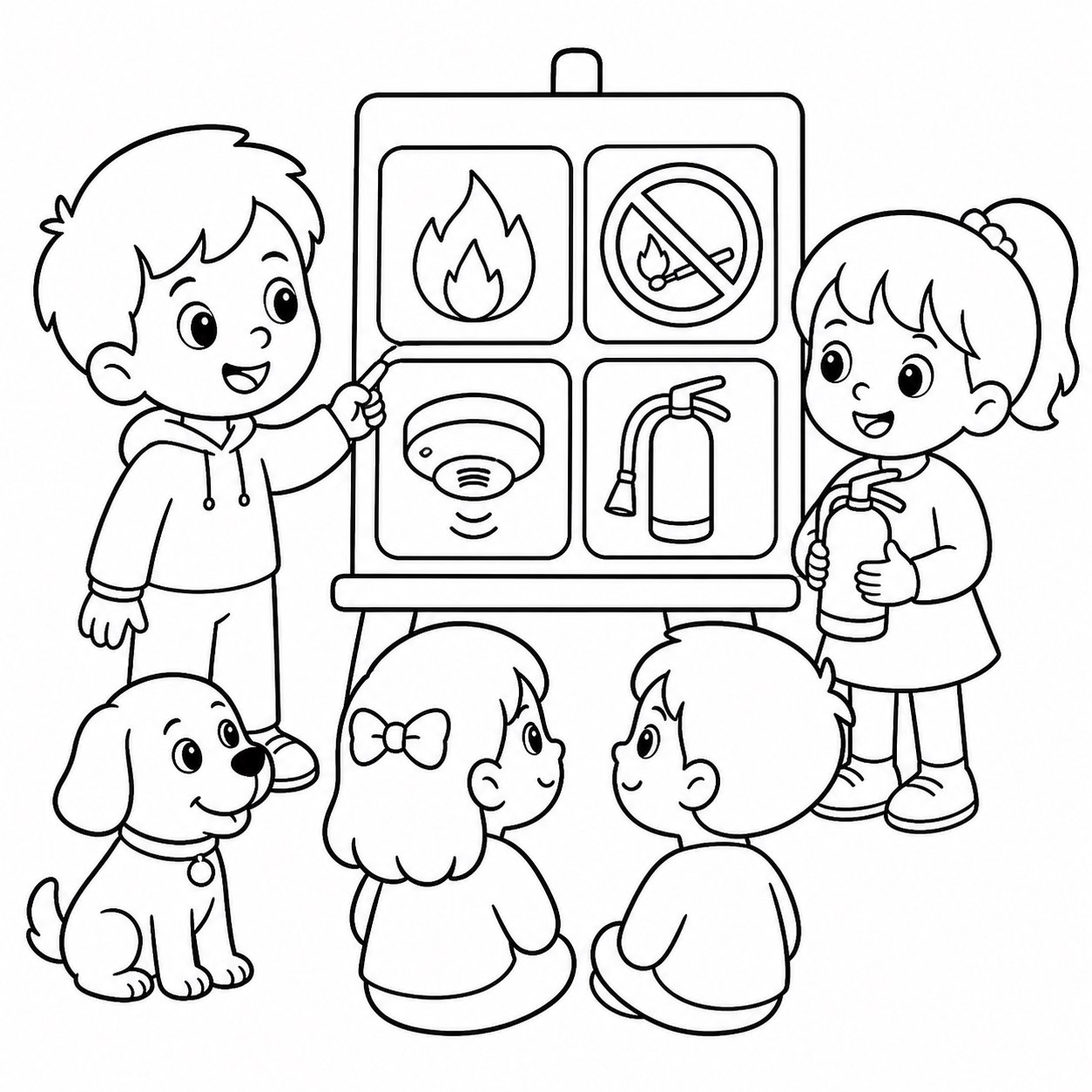 Amigos aprenden prevención de incendios
